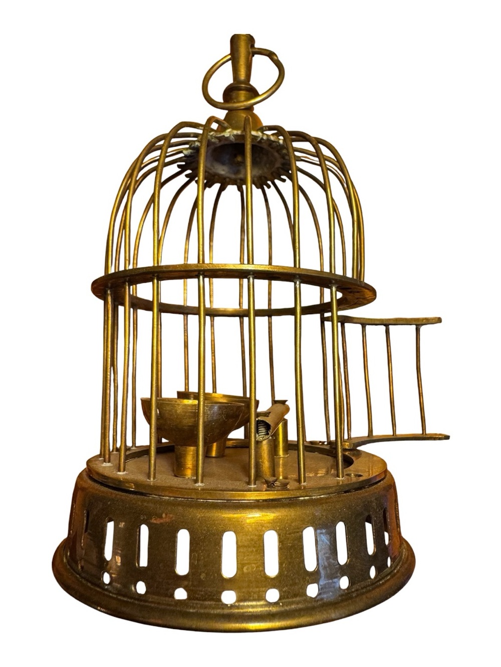 Vintage Miniature Brass Bird Cage Decorative
